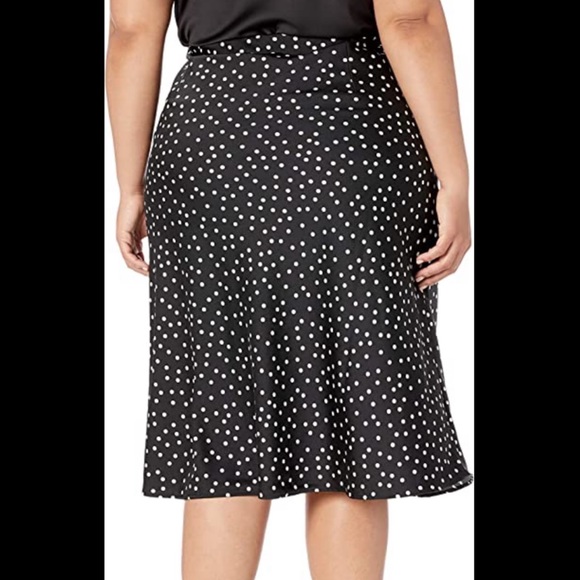 The Drop Women’s Silky Slip B&W Polka Dot Midi Skirt - Size Large - Picture 8 of 8